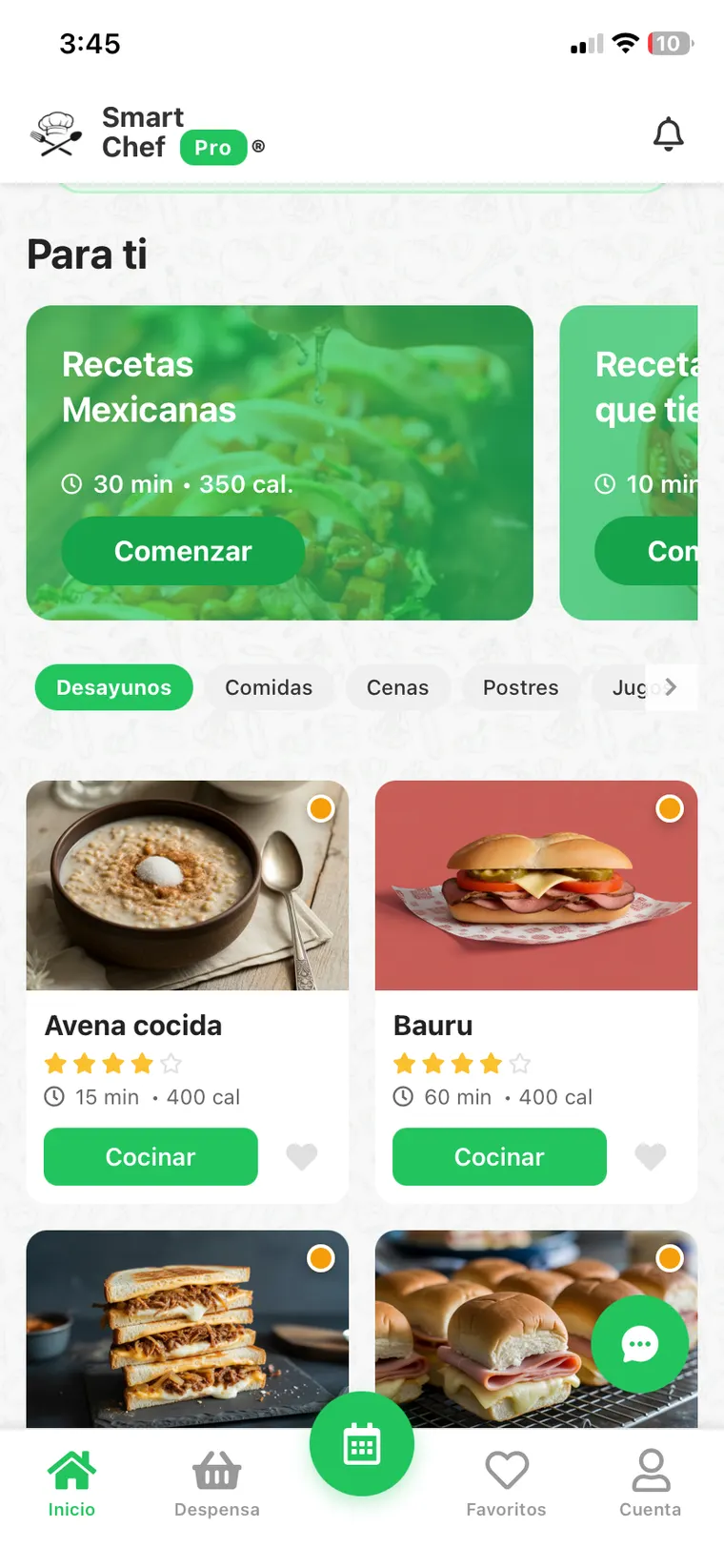 Pantalla: Catálogo